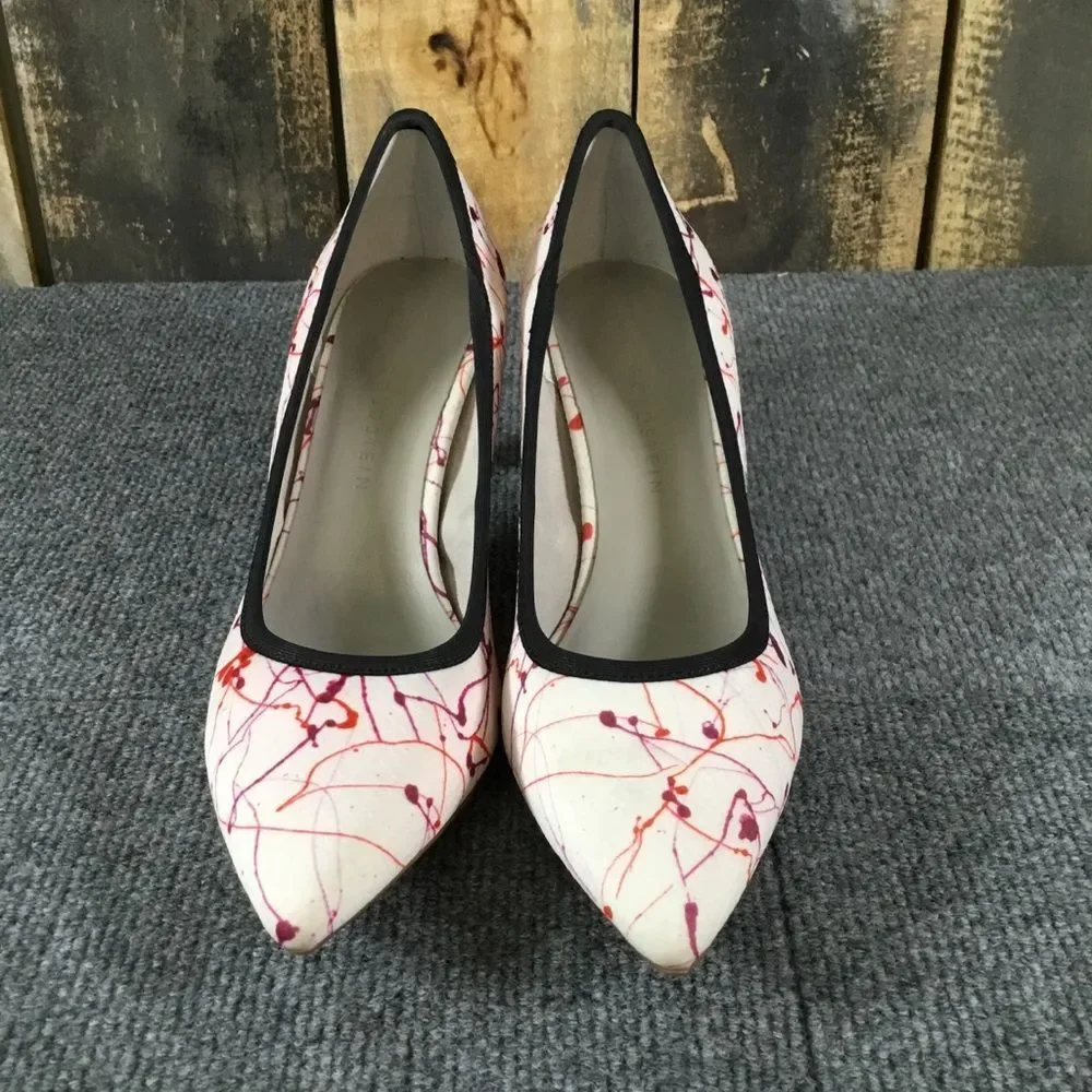 Lori Goldstein paint splatter heels women’s size 8
